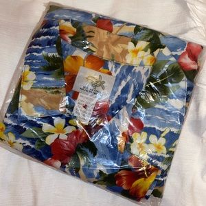 Made In Hawaii Ho Aloha Plumeria Button Up Shirt